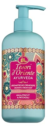 Tesori d'Oriente Flüssigseife Ayurveda 300ml, aromatische Handseife mit Amla-Fruchtextrakt, Sesam-Öl, Aloe vera und Calendula, zur sanften Reinigung, Wellness-Ritual für Körper & Sinne