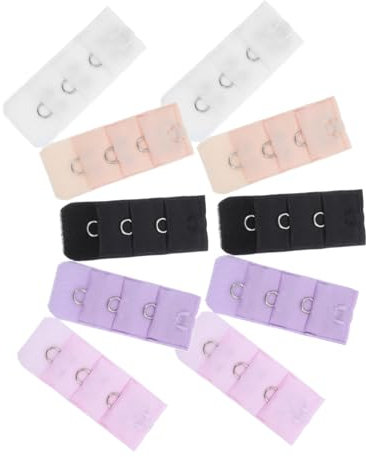 VALICLUD Verlängerungen 10 Stück Nylon, 3 Reihen 1 Knopf für Frauen
