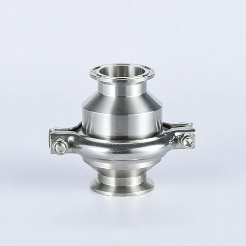 Ventile, Sanitär-Schnellinstallations-Rückschlagventil, 19-102 Mm Edelstahl-Schnellöffnungs-Spannfutter-Verbindungs-Rückschlagventil, Silber (Size : 102MM)