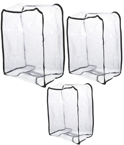 GALPADA 3stücke Kofferhülle Aus PVC-Material Robust Und Langlebig Schützt Gepäck Vor Beschädigungen Gegen Spritzwasser Und Schmutz Halbtransparentes Design Für Einfachen Sichtkontrolle Mit