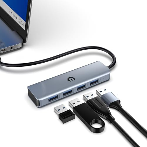 BIGBIG WON USB 3.2 Hub HDMI con 4 Puertos USB A, USB 3.2 Gen 2 velocidades 10 Gbps, Cable de 50 cm, Adaptador multipuerto USB para Mac Mini, Ordenador portátil