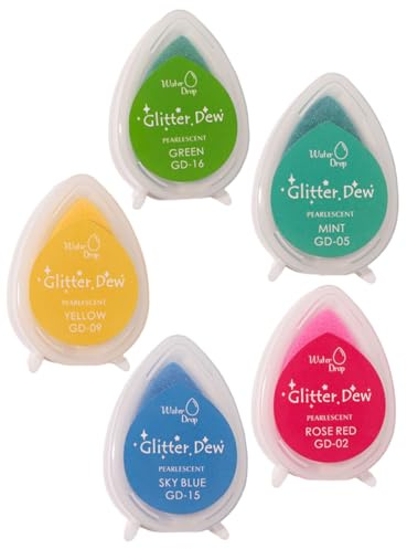 TOZBLEU 5 pcs Stempelkissen - Fingerabdrücke Set,Abwaschbar Stamp Pad Fingerstempelfarbe,zum Papier Handwerk Stoff Malerei Basteln und zum Gestalten