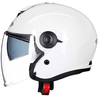 OZXDKJ Motorrad Klapphelme Mit Visier, Herren Damen Open Face Motorrad Helme DOT/ECE-Zugelassen, Erwachsene Motorrad Integralhelme, Motorrad Halber Offener Helm, Halbhelme Für Chopper Scooter