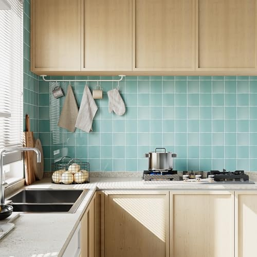 Yoillione Spesse Piastrelle adesive Cucina: Paraschizzi adesivi Muro Bagno - 3D Impermeabili Pannelli per Parete