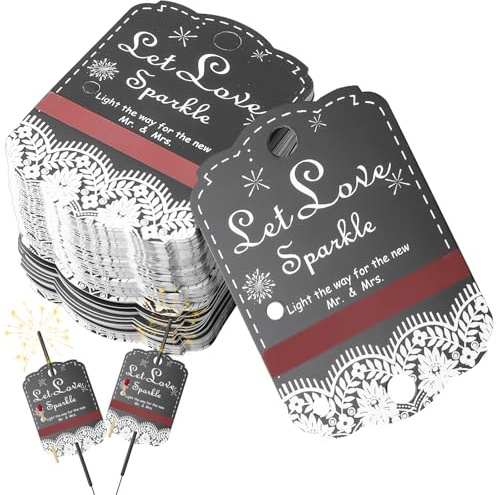 Etichette per candele magiche, 100 pezzi, in carta kraft per matrimoni, per stelle magiche, con strisce match strip, per feste di laurea, compleanno, colore nero