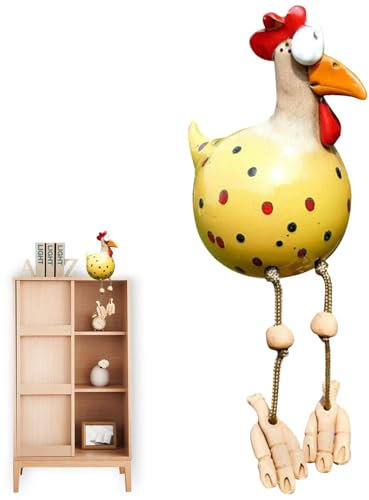 Generisch Keramik Huhn Gartendeko - Dekorative Henne | Harz Huhn Statue | Gartenstecker Keramikfigur | Keramikfigur Handarbeit | Handarbeit Gartenstecker | Ornamente Für Einweihungsgeschenke