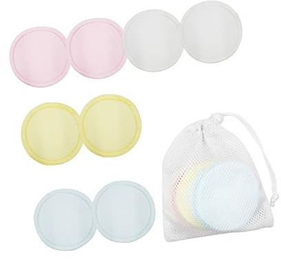 VICASKY 8Stücke Wiederverwendbare Make Up Pads aus Baumwolle Teiliges mit Netztasche Waschbare Abschminktücher für Sanfte Gesichtsreinigung für Hauttypen