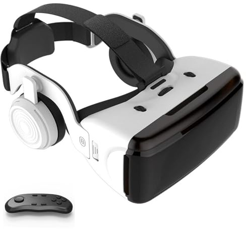 VR Brille, 3D Virtual Reality Headset Mit HD-Anti-Blaulicht-Linsen, VR Glasses Augenschutz Brille PC Unterhaltung, für iPhone Samsung Android 4,7–7,2 Zoll(D)
