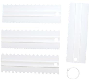 Luoyiyuan 4Pcs Cake Cream Scraper Pastries Cutter Scraper Irregular Teeth Edges Spatulas For Cheese Chocolate Bread Pizza Decorating Tool