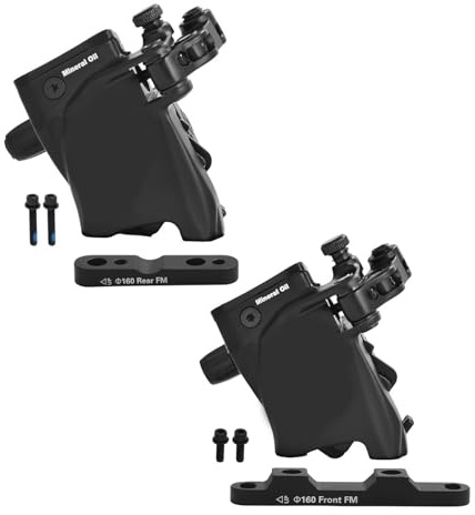 BCIOUS Professionelle hydraulische Scheibenbremsen für Fahrräder, Bremssattel-Set vorne und hinten, Aluminiumlegierung, Bremssattel-Set, Fahrräder, Bremssättel