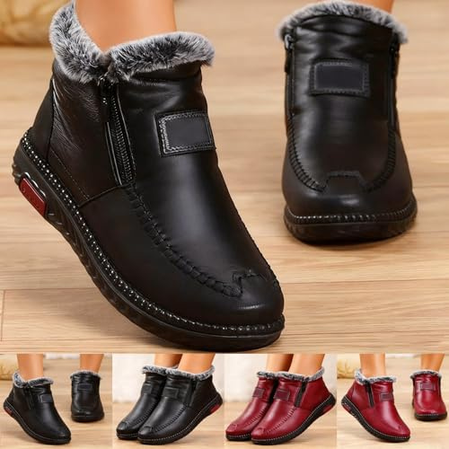 De Neige pour Femme Bottine Hiver Chaussures Chaudes Baskets Fourrées Basket Botte Imperméable Pluie Fantaisie Gros Mollet Chaussure Bottines Apres Ski
