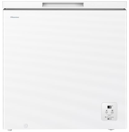 Hisense FT200N1AWDL - Arcón Congelador Horizontal, 198L, 86cm, Congelación 360°, Congelador Convertible, Control Electrónico de Temperatura, Freezer Protect, Goma de Puerta Antibacteria, Blanco