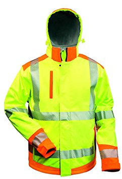 Warnschutz Winter Softshelljacke mit Kapuze Elysee *RICKMER* gelb/orange Gr. M