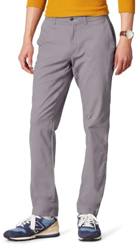 Amazon Essentials Men's Skinny-Fit Broken-in Chino Pant Pants, -Dark Grey, 29W x 30L