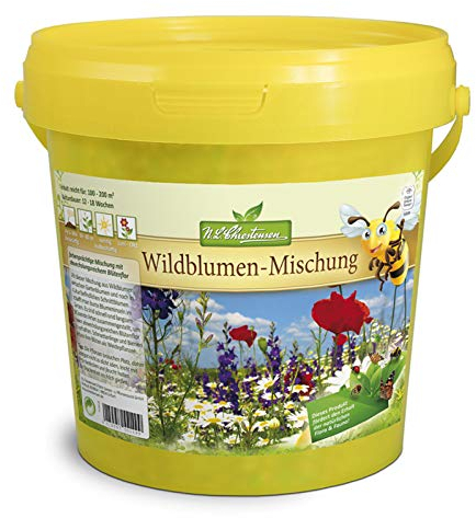 Wildblumen-Mischung 1 Liter Eimer für 100 - 200 m²