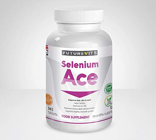 Selenium 200mcg 365 Tablets Immune System & Thyroid Supplements Nail and Hair Supplements for Men and Women - L-Selenomethionine