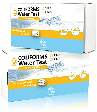 Coliforms Water Test - 2 Refill Test - Weist innerhalb von 24 Stunden coliforme Bakterien (einschließlich E. coli) im Wasser nach Einmaltest zur Verwendung mit dem Mini-Lab (separat erhältlich).