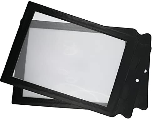O&W Security 2X große Leselupe 30,5 x 19,5 cm – leichte Leselupe mit Kunststoffrahmen, unzerbrechliche Polycarbonat-Linse, 3X Vergrößerung (300%), ideal für Zeitung, Bücher, Karten, Senioren & Kinder