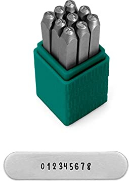 ImpressArt - Basic Homeroom Zahlen Metallstempel-Set (3 mm) für Handstempel-Projekte und Schmuckherstellung SCE11011