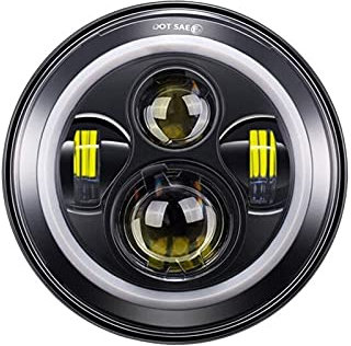 Scheinwerfer Motorrad 7Inch Motorradscheinwerfer Black Vulcan VN 500 750 800 900 1600 1700 1500 Passend Für 93-08 Ducati Monster 1000 600 Motorrad Scheinwerfer ( Color : 1PC TypeB Black )