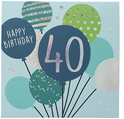 Depesche 0011694-006 Pop-up Glückwunschkarte zum 40. Geburtstag, Klappkarte mit Musik, Lichtelementen und einem originellen Spruch, Geburtstagskarte inkl. Umschlag, Format 15,5 x 15,5 cm