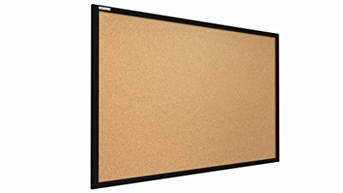 ALLboards Pinnwand mit Schwarzer Holz Rahmen 60x40cm Korktafel Korkwand Pinnwand Kork
