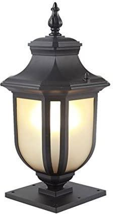 WFZRXFC Outdoor Column Lamp Aluminum Continental Waterproof Post Light Garden Lawn Landscape Lantern Modern Simple Glass Villa Table Lamp Floor Lamp Patio Aisle Landscape Street Bollard Lamp