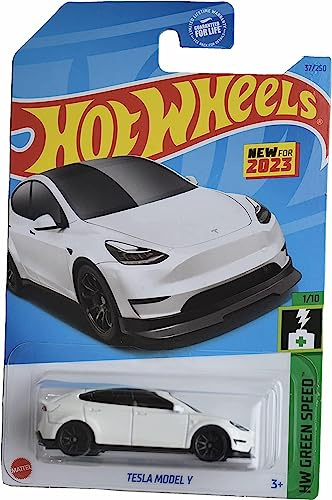 Hot Wheels - Tesla Model Y - Weiß - HW Green Speed - 2023 - Mint/NrMint Schiffe Luftpolsterfolie verpackt in einer Box