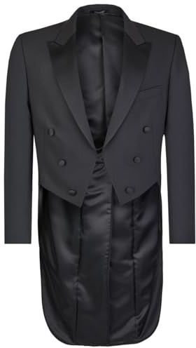 Wilvorst Classics Herren Frack Sakko Modern Fit Schwarz