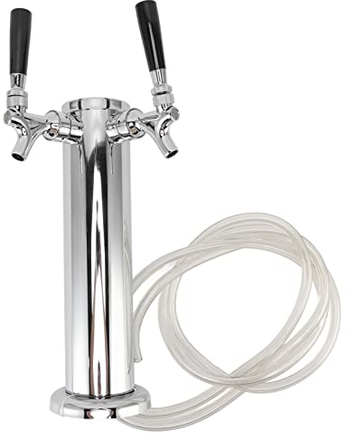SOYDAN Fassbierspender, Fassbier-Kegerator, Turm-Doppelbierhahn aus Edelstahl for Zuhause, Bar, Bierbrauen, Fässer, Fassbierturm/100