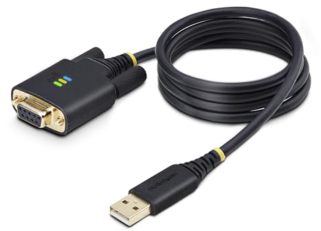 StarTech.COM Adaptateur USB vers Série Null Modem de 1m, Vis/Écrous DB9 Interchangeables, COM Rétention, USB-A à RS232, FTDI