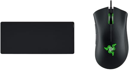 Razer Gigantus V2 XXL - Weiches Gaming-Mauspad für schnelle Spielstile und optimale Kontrolle Schwarz & DeathAdder Essential - Essentielle Gaming-Maus mit optischem 6.400-DPI-Sensor Schwarz