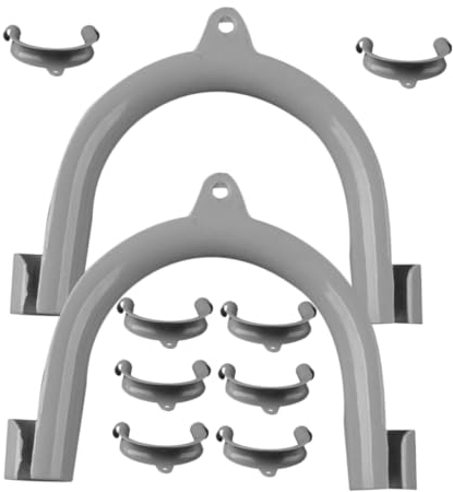 FOYTOKI 10pcs Washing Machine Drain Hose Holder u Shape Washer Drain Hose Hook for Flexible Waste Pipe Laundry Clips
