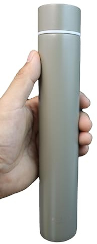 Thermosflasche Edelstahl Trinkflasche Superschlank, 25.5 * 4.5 cm, 260ml (Grau)