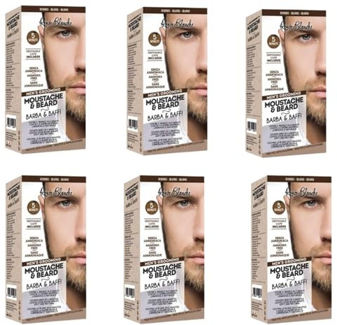 Renee Blanche Colorazione Per Barba E Baffi Tintura Colore Biondo Senza Ammoniaca 2x20 Ml (6, Unità)