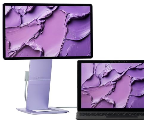 SOTSU FlipAction Touch 14 Premium Portable Monitor SFA14TCMG | FHD IPS Pivoting Dual Laptop Screen | Touchscreen for Cellphone, Gaming, and Travel | PC, Chrome, Android (‎Lilac Luxe Touch)