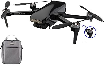 Drone pliable quadricoptère Distance de vol 5000M Drone GPS avec 4K Double caméra Professionnel 5G WiFi FPV Drone Brushless Motor Rc Quadcopter (Couleur : Blanc 4K Sac 2B 128G Taille : 1) (Bleu 4K Sac