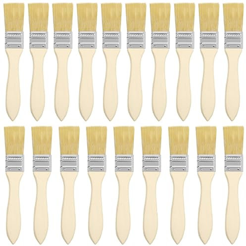 20 PCS 1 Inch Paint Brush, Cheap Paint Brushes, Small Paint Brushes, Paint Brush, Small Paint Brush for Walls, Paint Brushes Decorating Set for Paint, Stains, Varnishes, Glues and Home DIY