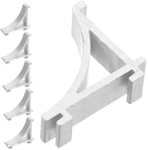 NUOBESTY 6-pack Stainless Steel Refrigerator Shelf Support Clips Sturdy Freezer Buckle Clips for Metal Shelving Easy Installation for Kitchen and Home Use