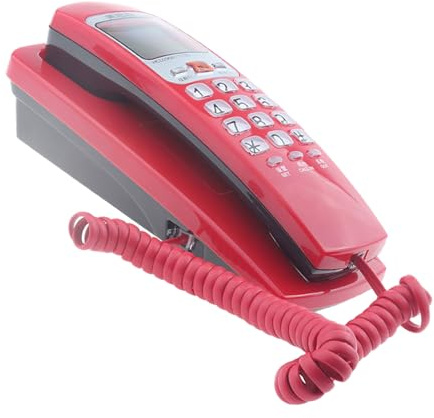 Téléphone fixe filaire avec fonction de rappel du dernier numéro et fonction de requête, facile à installer pour la maison et le bureau