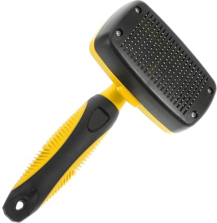 BELLIFFY Cepillo Limpiador para Perros y Gatos Autolimpiante Cerdas de Acero Inoxidable, Material Abs y Diseño Ergonómico para Eliminar Pelo en Mascotas