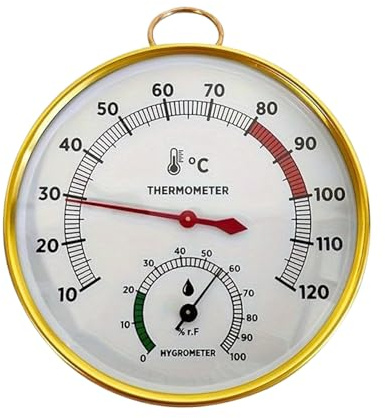 Tuxuseo Medidor De Temperatura Para Sauna De Vapor - Indicador De Temperatura,Termohigrómetro Para Piscina,Para Uso En Sauna Interior, Hogar, Ducha, Piscina, Vapor Y Hotel