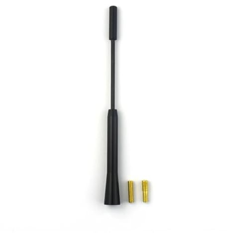 Antenne Automobile Antenne Fouet Universelle de Toit de Voiture de 17 cm, Radio stéréo FM/AM, en métal, avec Amplification du Signal. Antenne Radio Voiture(Black)