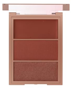 Blush Palette D'Ombres À Oeils, Palette Maquillage, Crème & Rougeur En Poudre Pressé, Hautement Pigmenté, Palettes De Visage, 3 Teintes, Pêche, Rose, Teintes Cerise (#C, 3 colors)