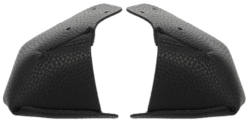 IWOWHERO Embouts de Protection en Cuir pour Chaussures de Skating, Protège Orteils à 4 Trous pour Roller Skates, Fixation Stable et Protection des Extrémités en Noir