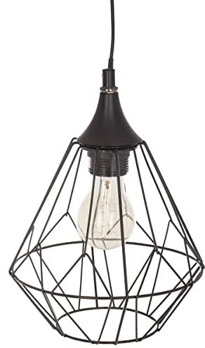 Atmosphera - Suspension filaire Flave noire - métal D19 cm