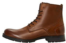 JACK & JONES - Jfworca Leather Cognac 19 STS, Botas Clasicas Hombre, Marrón, 42 EU