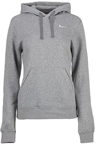 Nike Womens Pullover Fleece Hoodie (Grey, Medium)
