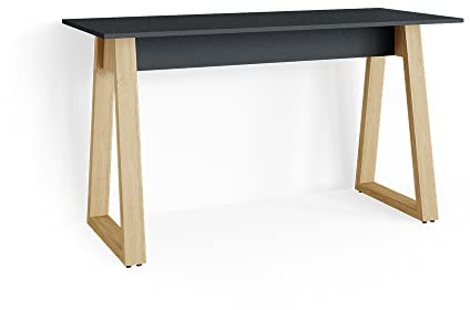 Vicco Schreibtisch Nautica, Arbeitstisch für das Büro, Anthrazit/Buche, 138 x 60 cm