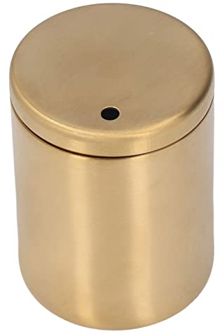YUMILI Zahnstocherhalter, Zahnstocherhalter aus Edelstahl, Zahnstocherhalter-Spender, tragbare Zahnstocherbox für Häuser, Küche, Restaurant (Gold)